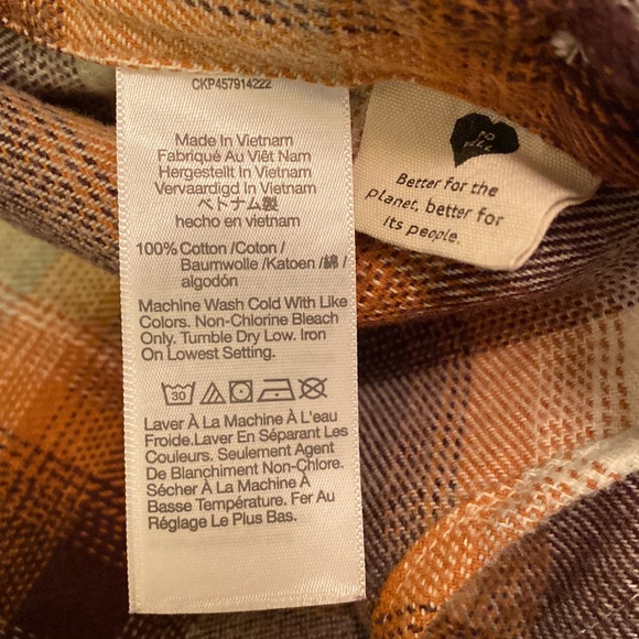 Madewell Flannel Side Button Ex Boyfriend Shirt - Picture 10 of 14